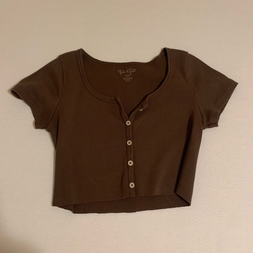 Brown Brandy Melville crop top